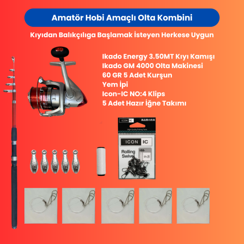 Kıyı Avcılığına Başlıyorum Olta Seti